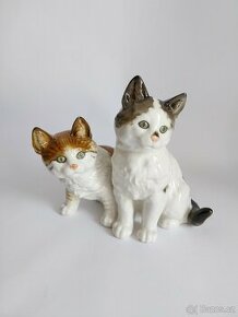 Velká porcelánová figura dvou koček Hutschenreuhter -Německo