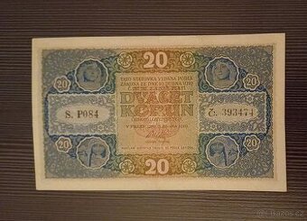 20kc 1919 neperforovana A.Mucha - 1