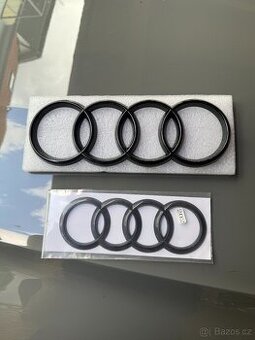 AUDI - přední a zadní znak, černý lesk (Q5/SQ5 2018-2020)