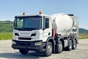 Scania P410 8x4 - domíchávač betonu Liebherr