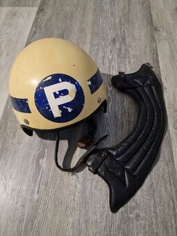 Moto přilba, helma, Regulovčík, veterán -kokoska