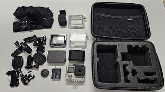 GoPro Hero 4 Black akční kamera + displej + příslušenství