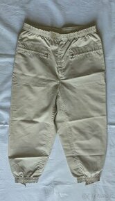 Retro tříčtvrteční světlé kalhoty plátěnky