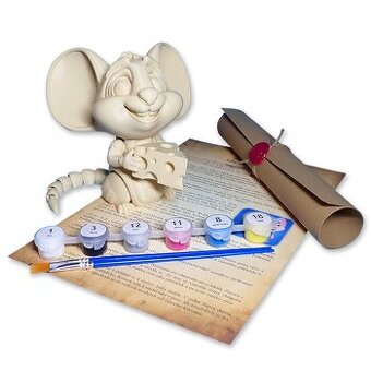 Myška - Kreativní 3D omalovánka