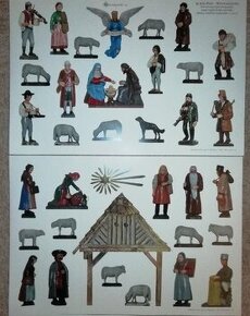 Hist. vystřihovací papírový betlém z Miletína č. 10 -Šubrt