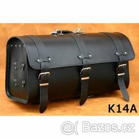 Kožený kufr - válec na chopper 60CM typ 14A,14B,14C