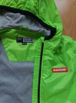 Krásná neon jarní zelená bunda, bavlněná podšívka, 140