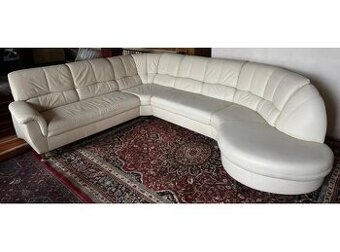 Rohová kožená sedací souprava, 3302