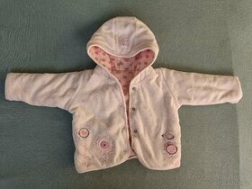 Růžová bunda pro miminko 0-3 měsíce