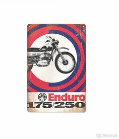plechová cedule - motocykl ČZ 175 - 250 Enduro - 1