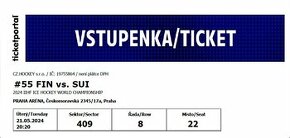 MS Hokej Finsko - Švýcarsko - 2 lístky