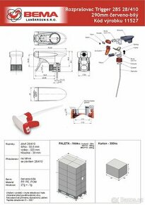 Rozprašovač Trigger 2BS 28/410 červeno bílý - 1
