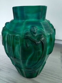 Starožitná malachitová váza – Art Deco