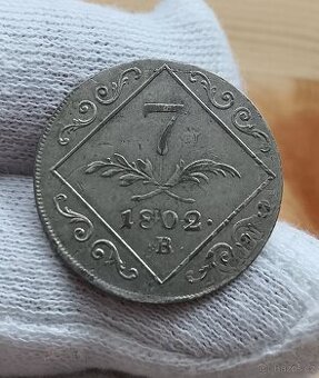 Stříbrný 7 Krejcar 1802 B František II .. - 1
