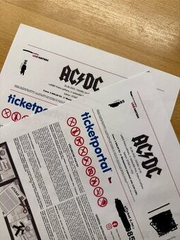 ACDC (AC/DC) dvě vstupenky pod podium