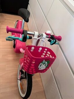 Dětské kolo Decathlon, růžové 14”, dívčí