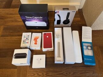 Apple krabičky Time Capsule, Iphone, Apple TV, Airpods