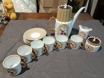 Retro kavovy  mokka servis