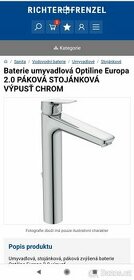 Baterie umyvadlová Optiline Europa 2.0