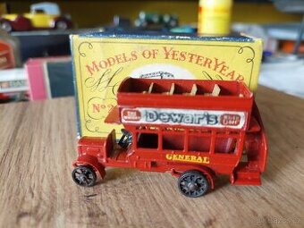 Matchbox yesteryear Y2 B type London bus RARE  černá kola