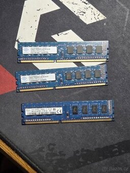 Paměti DDR3 3ks 2gb 1333mhz