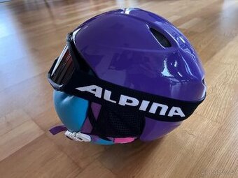 Lyžařská helma GIRO XS/S (49-52 cm) a brýle ALPINA