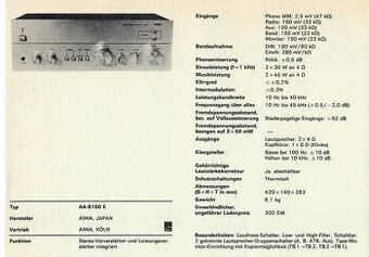 Zesilovač AIWA 8100