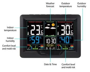 Multifunkční meteostanice s barevným displejem FOCHEA