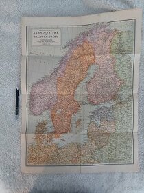 Mapa Skandinávské a Baltské státy, Neubertovy mapy r. 1940,