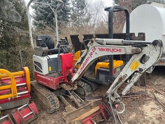 Minibagr Takeuchi TB210R + minidumper Yamaguchi WB07