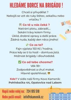 BRIGÁDA VE STAVEBNÍ FIRMĚ V OPATOVICÍCH NAD LABEM