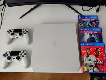 PS4 Slim,2x ovladač,hry