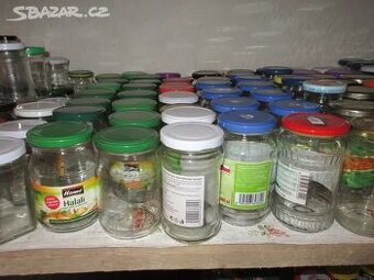 Zavařovací sklenice-od čalamád,majolek, asi 50 ks