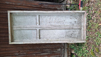 Dřevěné dvoukřídlé retro dveře s futrem