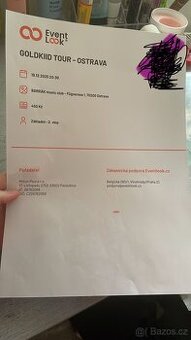 Prodám lístek Goldkiid tour 19.12.2025