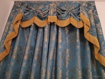 Nové závěsy vyrobené na zakázku 2 páry, 290 cm v x 165 cm š