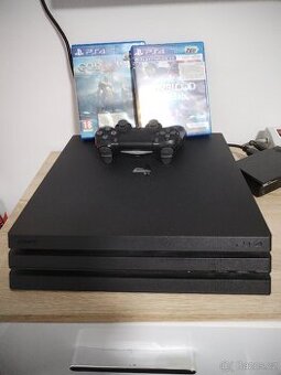 PS4 pro dvě hry a ovladač