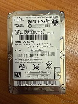 Pevný disk (HDD) pro notebooky Fujitsu, model MHT2040BH