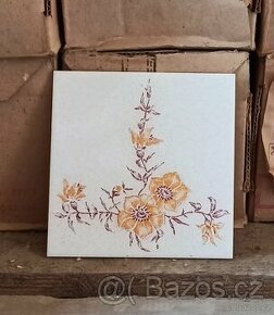 Keramický retro obklad RAKO 15x15 cm, 70.-80. léta