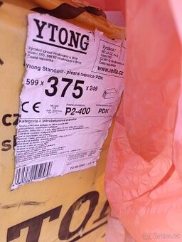 Prodám 2 palety Ytong 37,5 PDK 375/249/599 Standard