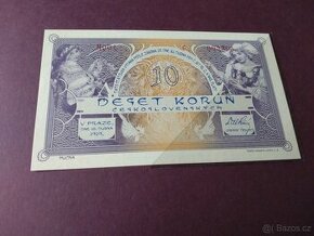Bankovka 10 korun Ivančice Mucha