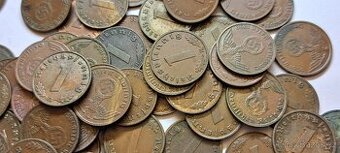 1 reichspfennig. Různé Ročníky 400 ks. - 1