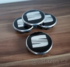 středové krytky Seat 63mm černé červené šedá poklicky