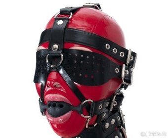 Latexový transparentní hlavový postroj (HW design) - 1