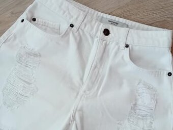 DÁMSKÉ DŽÍNOVÉ KRAŤASY S TŘEPENÍM - vel.S / zn.Denim