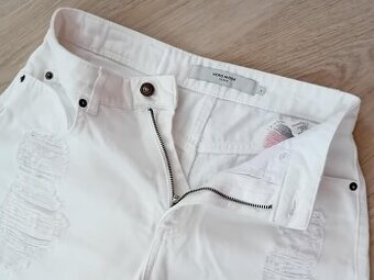 DÁMSKÉ DŽÍNOVÉ KRAŤASY S TŘEPENÍM - vel.S/M  / zn.Denim