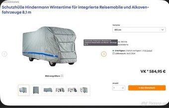 Ochranný kryt na autokaravan/ karavan