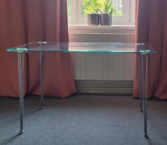 Skleněný jídelní stůl 120x75x75 (Kroměříž, Brno)