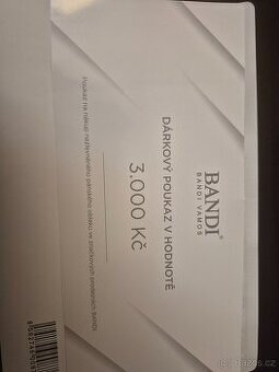 Prodam poukaz na Bandi na oblek v hodnote 3000 Kč.