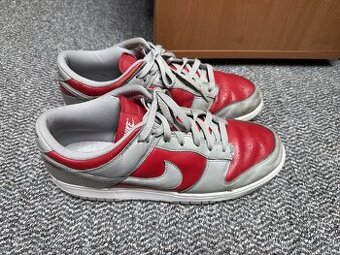 Boty NIKE DUNK LOW grey/red vel. 45